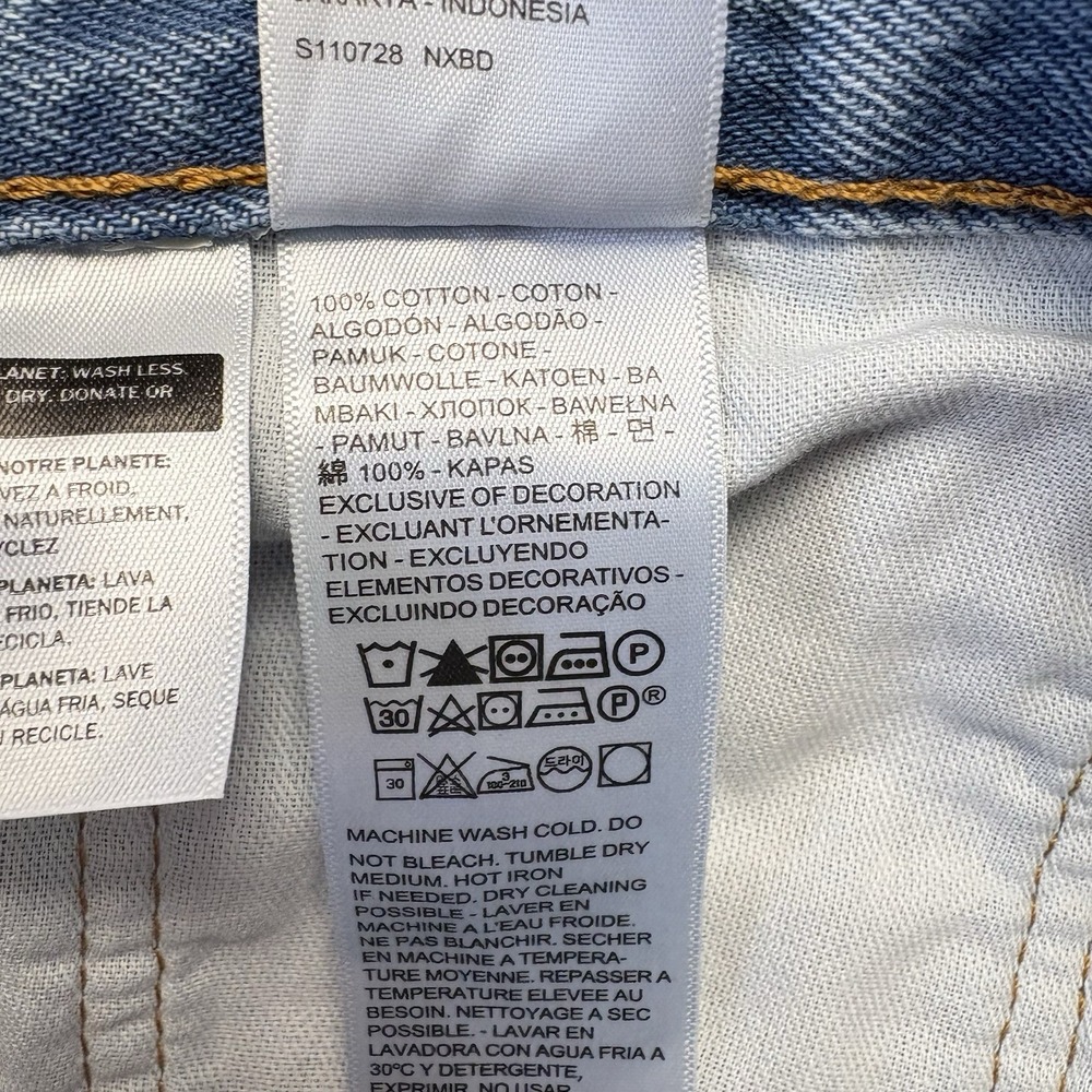 Levis 550 Relaxed Fit Tapered Leg Medium Wash Blue Jeans Mens 34x32 100 Cotton - Picture 7 of 12